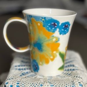 Starbucks 2006 Spring Floral Watercolor Coffee Mug EUC